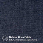 MIULEE Decorative Linen Pillow Covers 24x24 Inch Navy Blue | Boho Farmhouse​ - Image 2