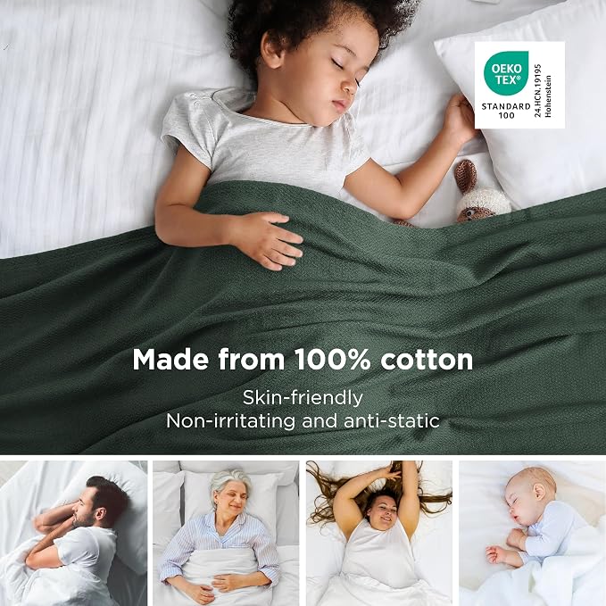 Bedsure 100% Cotton Large Blanket Oversized King - Image 2