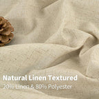 YoungsTex Extra Long Linen Curtains 95 Inch Length - Image 3