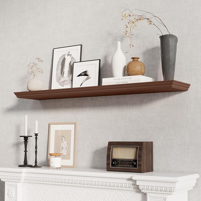 Fun Memories Floating Shelves 48 Inch Long, 9.3 Inch Deep Classic Crown Molding - Image 2