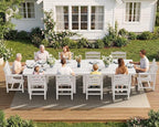 SERWALL Patio Dining Sets for 6 Person, HDPE Dining Set - Image 7