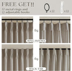 Extra Wide Curtains 84 Inches Long 60 Inch Width Burlywood Birch | Pinch - Image 4