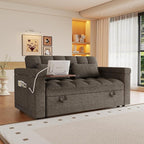 3 in 1 Convertible Sleeper Sofa, 65in Sleeper Couch - Image 3