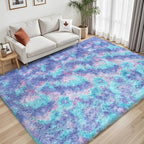 PLHXFR 4x6 Area Rugs Living Room: Fluffy Bedroom Soft Shag Rug Kid Rainbow | - Image 7
