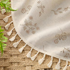 Boho Floral 100% Blackout Curtains 84 Inch 2 Panels Beige | Farmhouse Vintage - Image 5