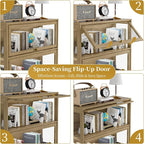 Display Cabinet with Acrylic Glass Doors, 4-Tiers Curio Cabinet with LED - Image 5