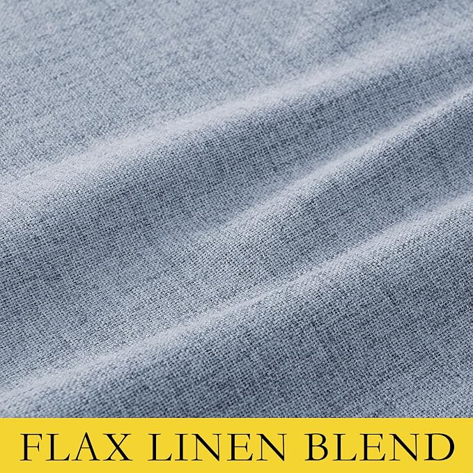 NICETOWN Linen Full Blackout Curtains 52 x 80 inch Panels, Full Bedroom Light - Image 4