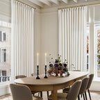 98 Inch Long Curtains Pinch Pleat Linen Curtains 2 Panels Natural | Light - Image 7
