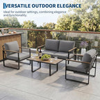 GarveeHome 4-Piece Aluminum Patio Furniture Set - Image 7