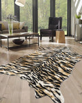 Tiger Print Rug, Animal Rug 5.2x7 Faux Animal Print Tiger Area Rug by WARMHAVEN