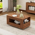 35" Wood Coffee Table for Living Room, Sides Storage by Unknown