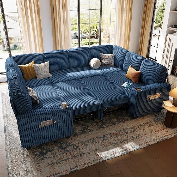 LINSY HOME Sectional Sleeper Sofa by LINSYHOME