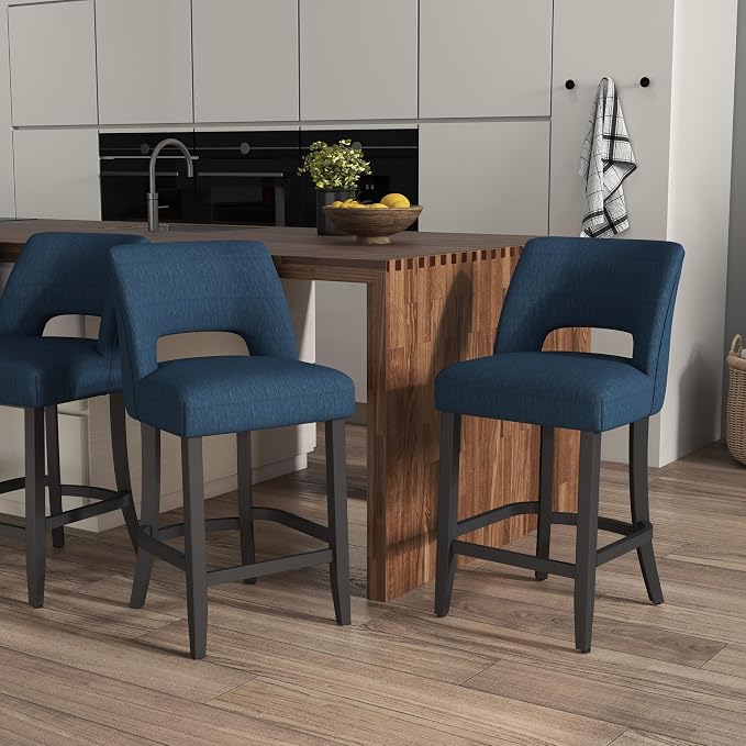 VKNOW Bar Stools Set of 4, Modern Counter Height Bar Stools - Image 7