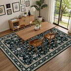 5x7 Area Rugs Living Room: Washable Vintage Rug - Image 5