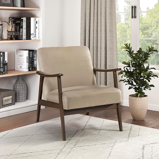 Lexicon Mid Century Modern Chair Velvet Accent Chair by Lexicon