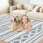 cotiled Boho 6x8 Area Rugs for Living Room: Soft Moroccan Washable Rug | Stain - Image 8