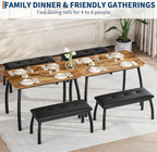 Dining Table for 4, 3-Piece Kitchen Table Set for 4 - Image 5