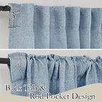 RYB HOME Sheer Curtains 102 inches, Extra Long Floor to Ceiling Curtains | Half - Image 3