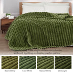 Exclusivo Mezcla Striped King Size Fleece Blanket - Image 3