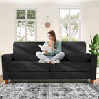 70in Corduroy Couch, Kidirect Sofa No Tool Assembly, Comfy Couches by Kidirect