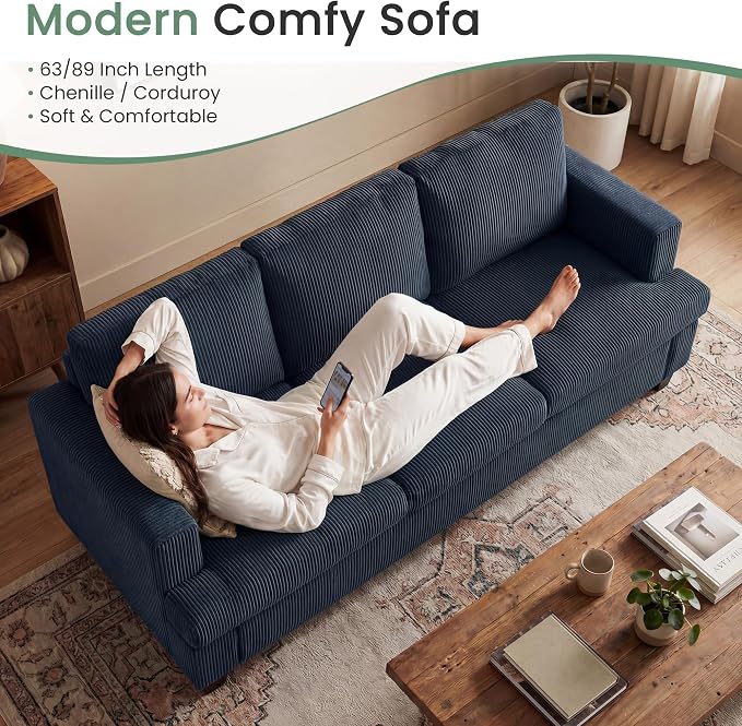 YOUDENOVA 2 Piece Set Comfy Sofa Couch, 3 Seater & Loveseat Sofa - Image 6