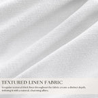 Snow White Pleated Linen 100% Blackout Curtains 100 Inches Long | Pinch Pleat - Image 3