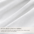 Snow White Pleated Linen 100% Blackout Curtains 108 Inches Long | Pinch Pleat - Image 3