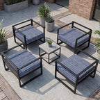 4Pcs Patio Cushion Covers Stretch Outdoor Furniture Protector Slipcovers | - Image 6