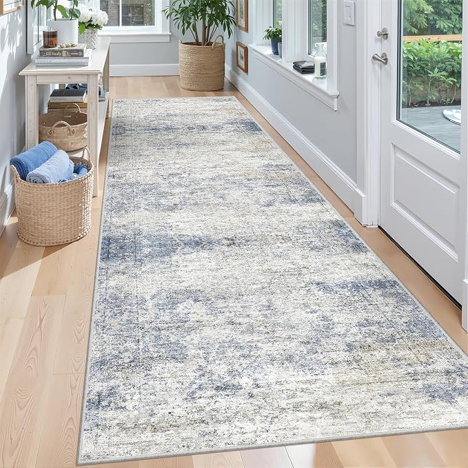 2'6 x 8' Runner Rug Non Slip, Washable Kitchen Rugs, Nursery Room, Soft Runner - Image 3