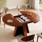 iPormis 43.3in-59in Extendable Round Dining Table - Image 3