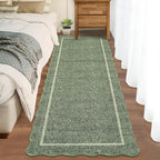 GarveeHome Scalloped Washable Runner Rug 2x8 Non Slip Kitchen Rugs by GarveeHome