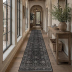 Schweek 2x10 Kitchen Runner Rug Washable Non Slip Hallway Runners Black | by Schweek