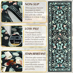 Washable Runner Rug, 2x6Ft Floral Rug Runners - Image 9