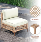 7-Piece Generous Patio Furniture Set, Wicker Outdoor Sectional Set - Image 8