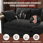 Ihanherry 114" V-Shaped Modern Sofa Modular Sectional Cloud Couch - Image 5