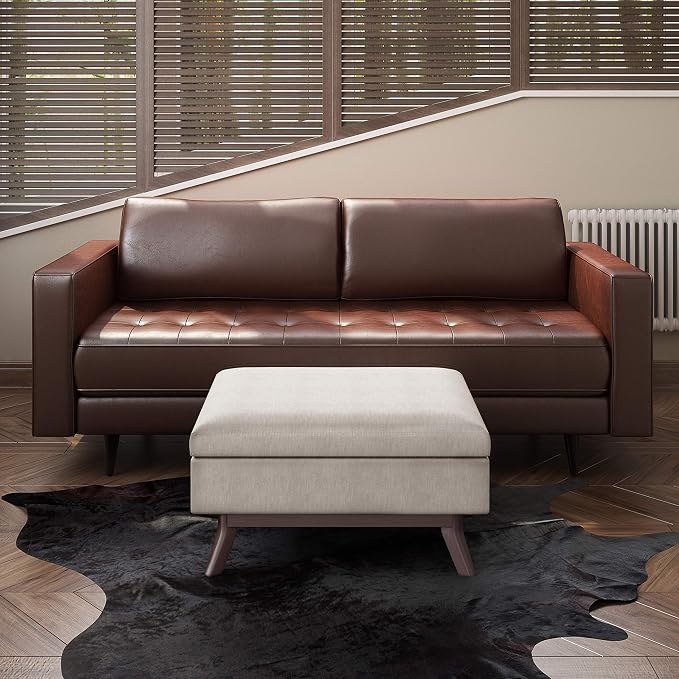 SIMPLIHOME Owen Coffee Table Storage Ottoman - Image 2