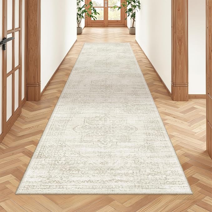 2x8 Runner Rug Non Slip, Washable Hallway Runner Rug, Nursery Room, Soft Runner by Restydon