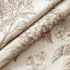 Set of 2 Decorative Floral Pillow Covers 18x18 Inch Light Brown | Neutral - Image 2