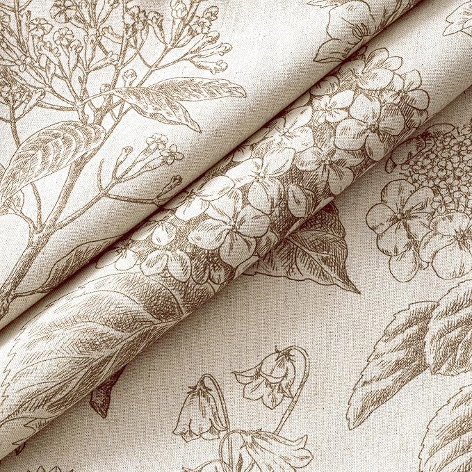 Set of 2 Euro Floral Pillow Covers 24x24 Inch Light Brown | Decorative Neutral - Image 2