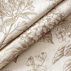 Set of 2 Decorative Floral Pillow Covers 22x22 Inch Light Brown | Neutral - Image 2