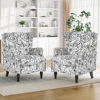 Pia Ricco High Back Floral Accent Chair - Image 5