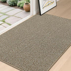 BEQHAUSE Dirt Trapper Door Mat 32" x 48", Non-Slip Washable, Light Beige | by BEQHAUSE