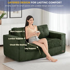 MAXYOYO Loveseat Sofa Couch, Upholstered Bean Bag Chair Cloud 2-Seat - Image 6