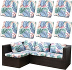 8PCS Patio Cushion Covers.Patio Furniture Couch SeatSlipcovers | Washable by SUKAIKEQA