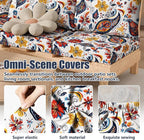 8Pcs Outdoor Cushion Covers, Stretch Patio Furniture Couch Chair Slipcovers | - Image 4