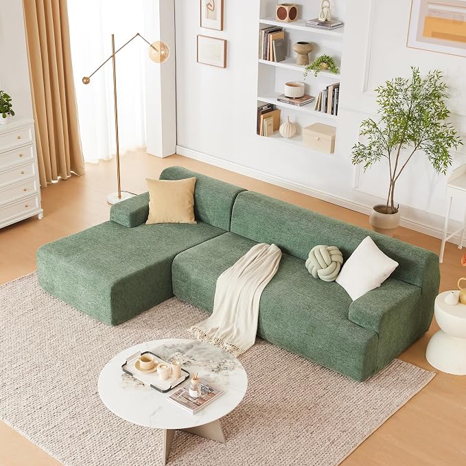 Weture 107" Modular Sectional Cloud Couch, Boneless couches Sponge sectionals - Image 8