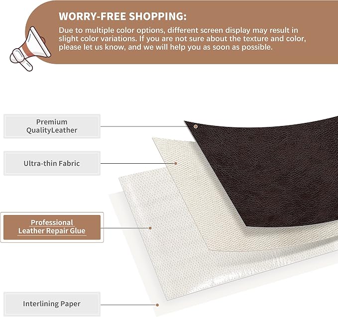 ONine Leather Repair Patch, Self-Adhesive Couch Patch - Image 2