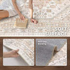 5x7 Area Rugs for Living Room, Large Washable Rug, Dining Room, Low Pile - Image 6