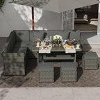 KIGOTY 7 Piece Patio Furniture Set, Outdoor PE Wicker Rattan Outdoor Dining Set - Image 6