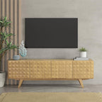 NTC Sapa Mid-Century Modern Solid Wood TV Stand 4-Door Media Console by NTC